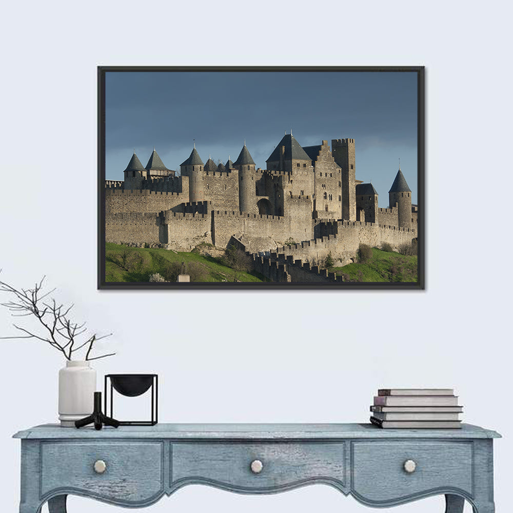 Cité De Carcassonne at Dusk Wall Art
