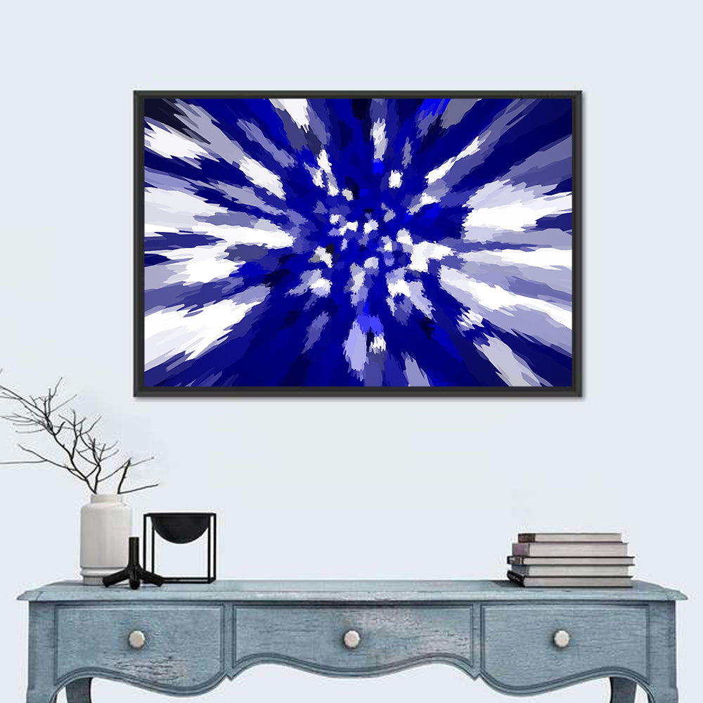 Radial Blue Starburst Wall Art