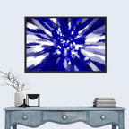 Radial Blue Starburst Wall Art