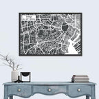 Tokyo City Map Wall Art