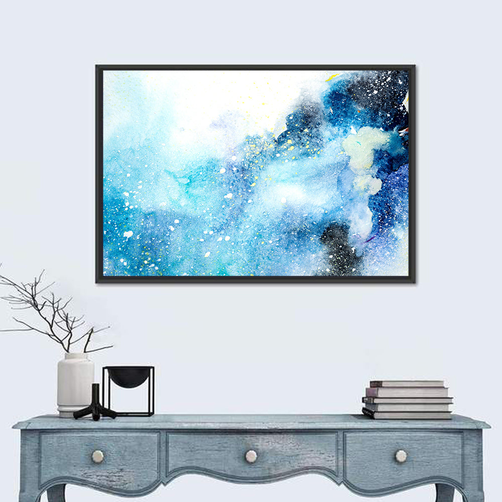 Cosmic Drips in Blue Wall Art