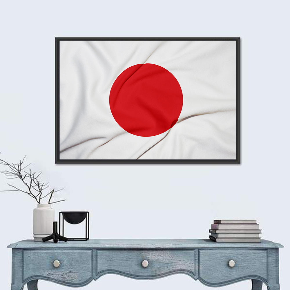 Japanese Flag Fabric Study Wall Art