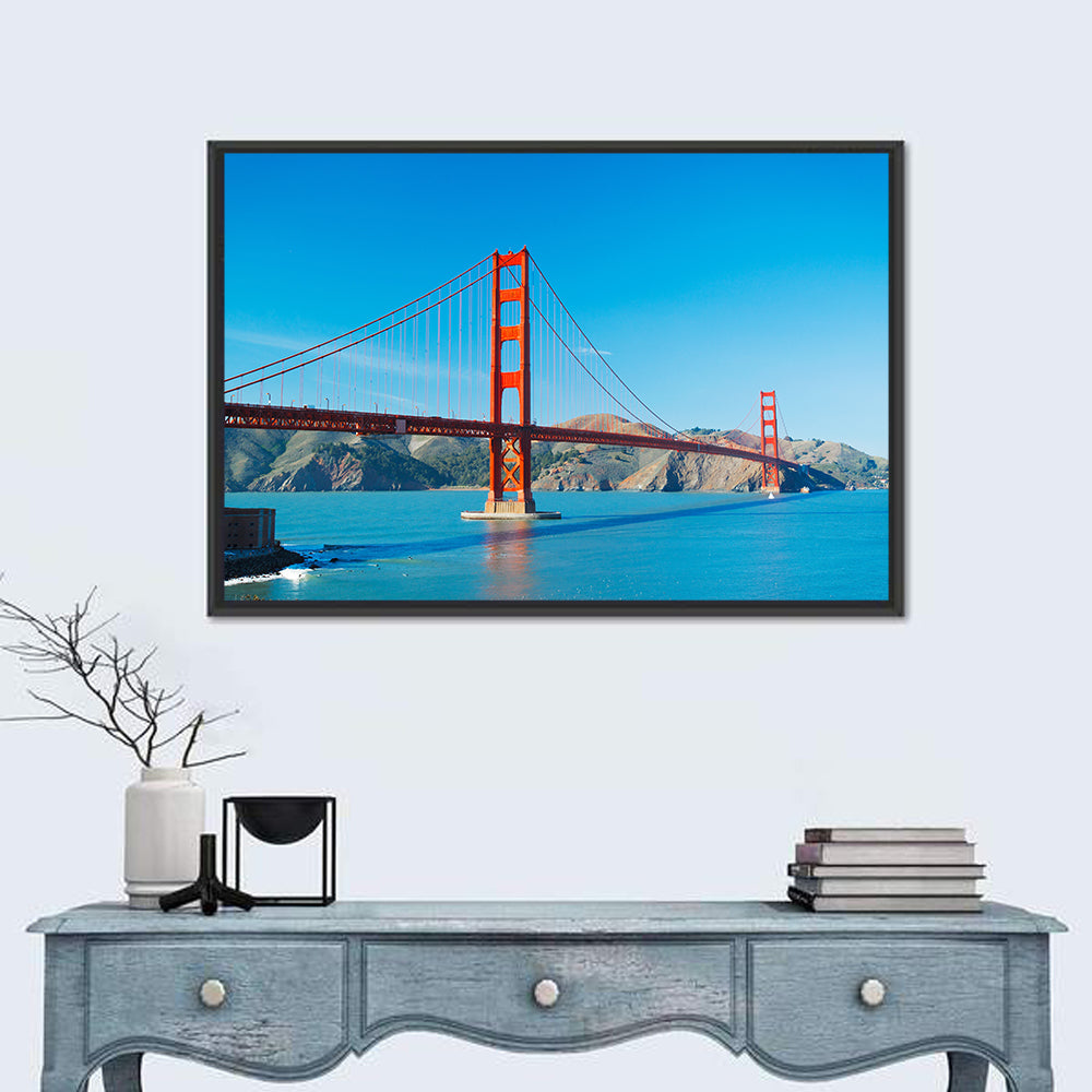 Golden Gate Bridge Under Blue Sky Wall Art