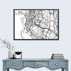 Sochi Street Grid Map Wall Art