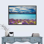 Lake Tekapo Lupines and Mountains Wall Art