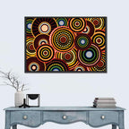 Earthy Concentric Circles Pattern Wall Art