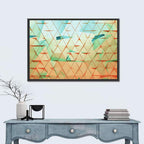 Translucent Triangle Grid Wall Art