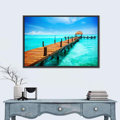 Tropic Paradise Jetty On Isla Mujeres Mexico Wall Art