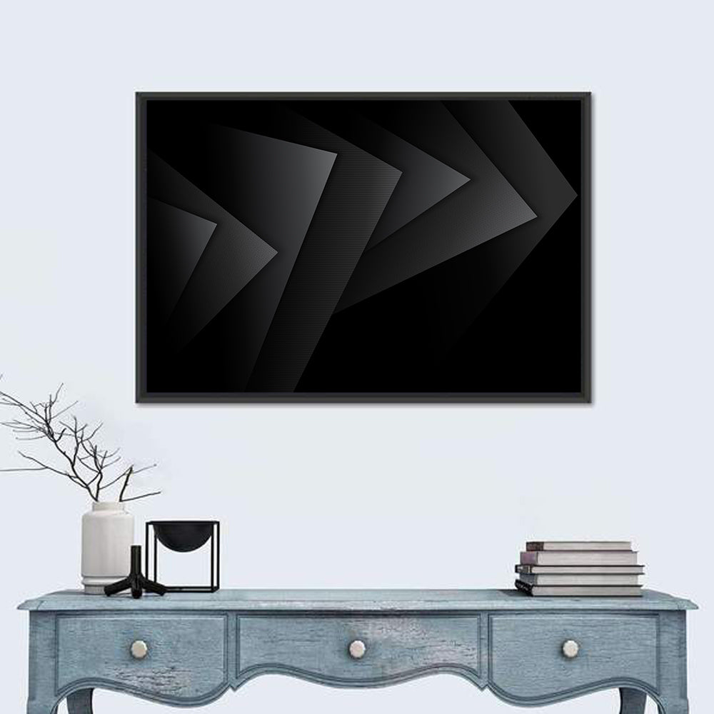Dark Layered Geometry Wall Art