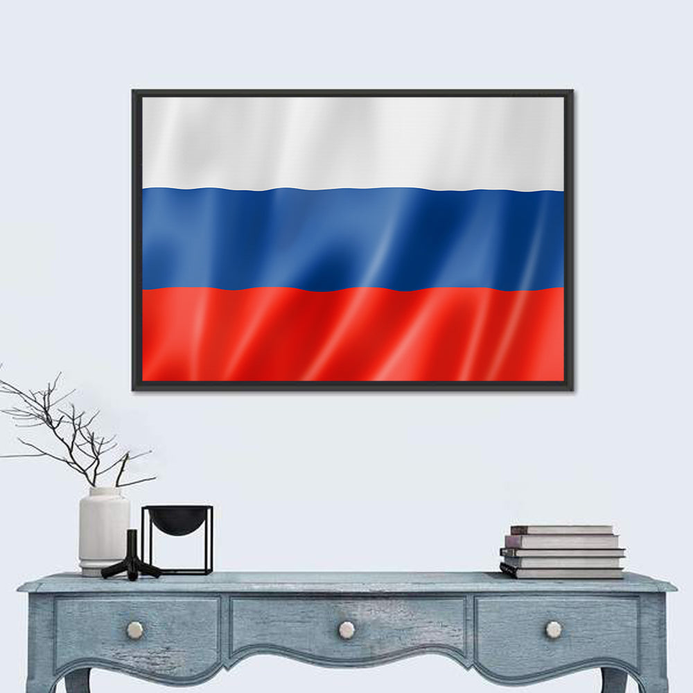 Russian Tricolor Flag Wall Art
