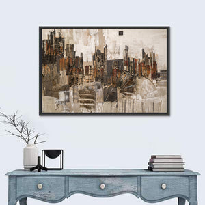 Brushstroke City Concept Wall Art