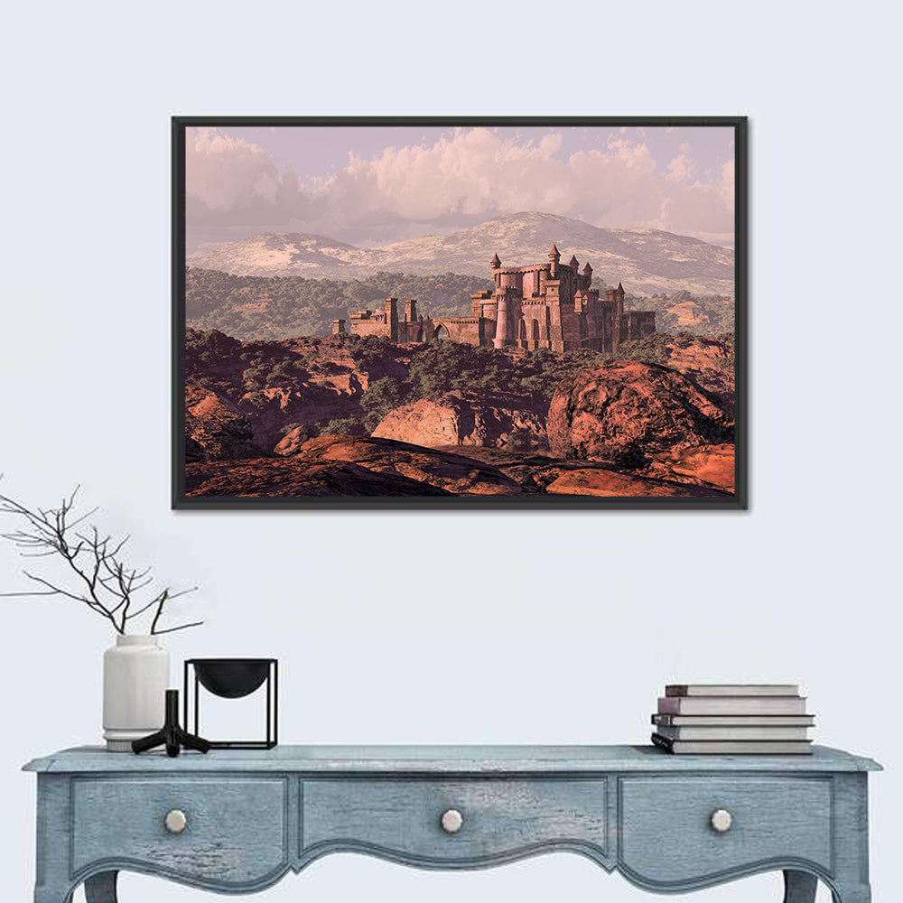 Medieval Fortress on Rocky Plateau Wall Art