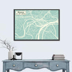 Namur Aerial Map Wall Art