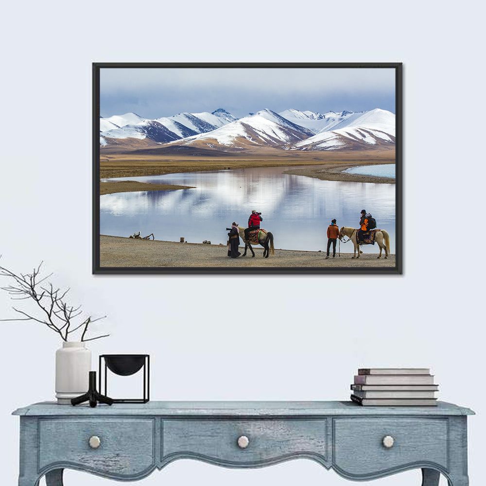Namco Lake with Horse Riders Wall Art