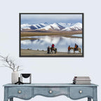 Namco Lake with Horse Riders Wall Art