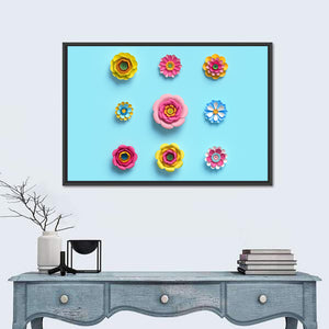 Craft Paper Flowers Wall Art