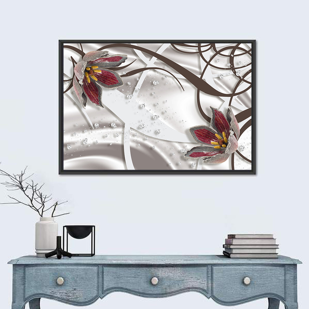 Jewelry Floral Swirls Wall Art