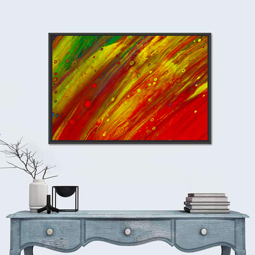 Vibrant Fluid Abstract with Cells Wall Art