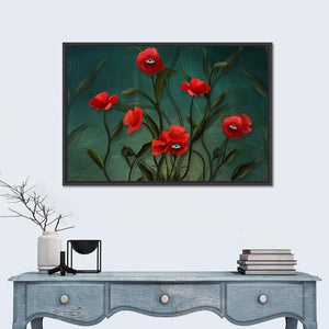 Surreal Poppy Plants Wall Art