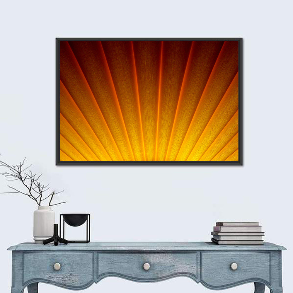 Pleated Sunburst Illustration Wall Art in a room, landscape