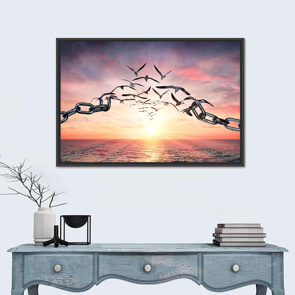 Breaking Chains at Sunset Wall Art