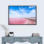 Pink Salt Lake Boardwalk Wall Art
