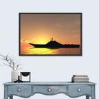 Aircraft Carrier at Sunset Wall Art