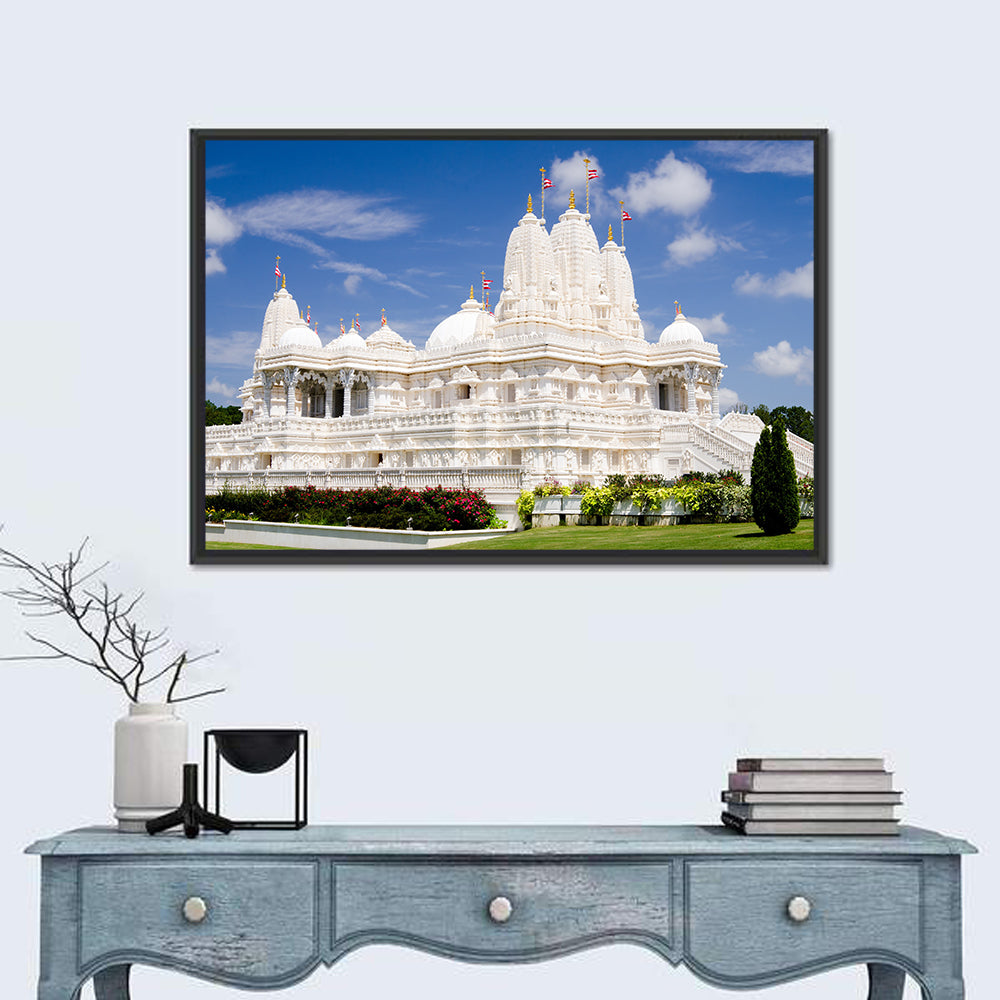 White Marble Hindu Temple, Atlanta Wall Art in a room, landscape