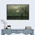 Will O the Wisp in Misty Swamp Wall Art