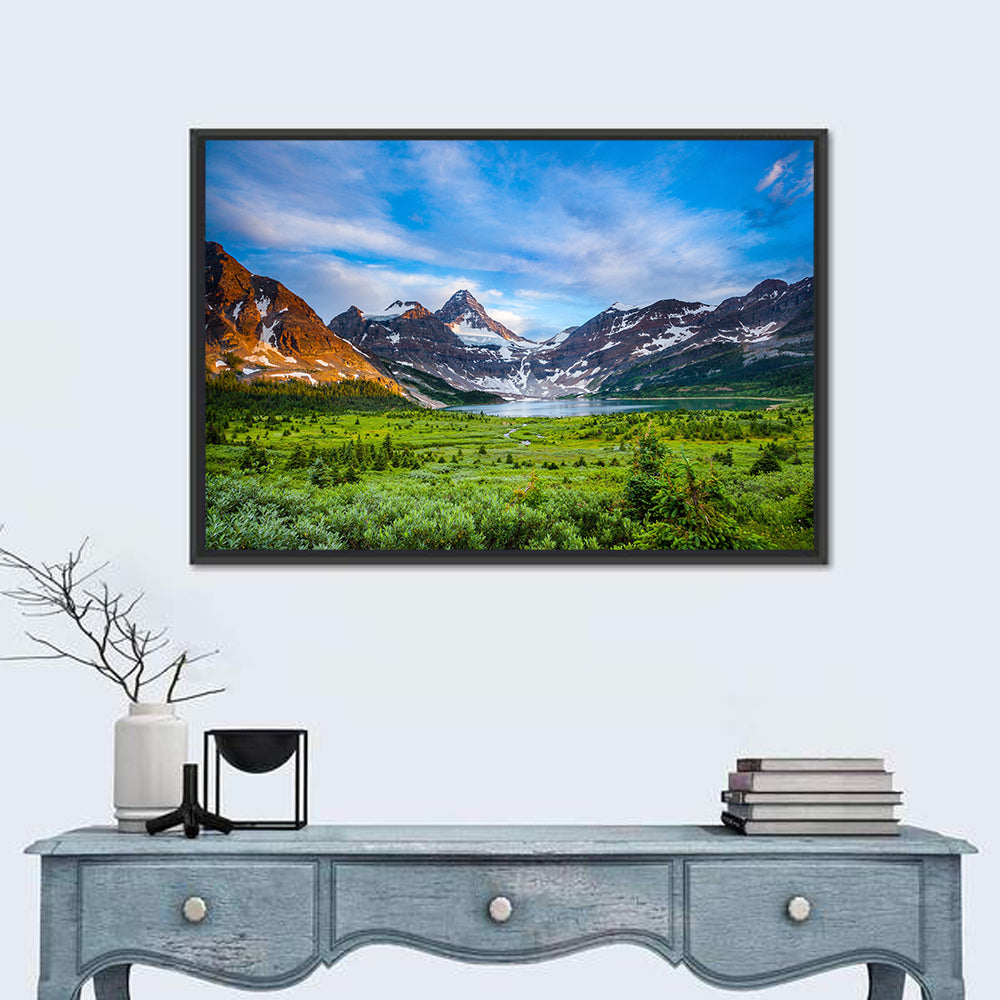 Mount Assiniboine Glacier and Magig Lake Wall Art