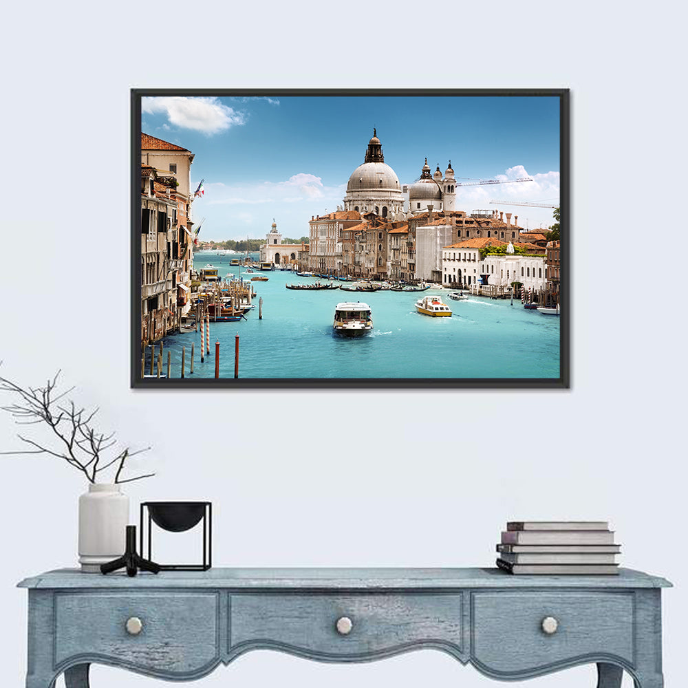 Grand Canal, Santa Maria Della Salute Wall Art in a room, landscape