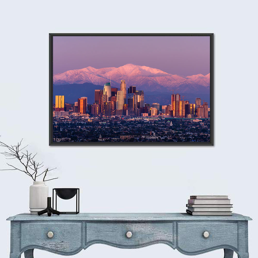 Los Angeles Downtown Skyline at Dusk Wall Art