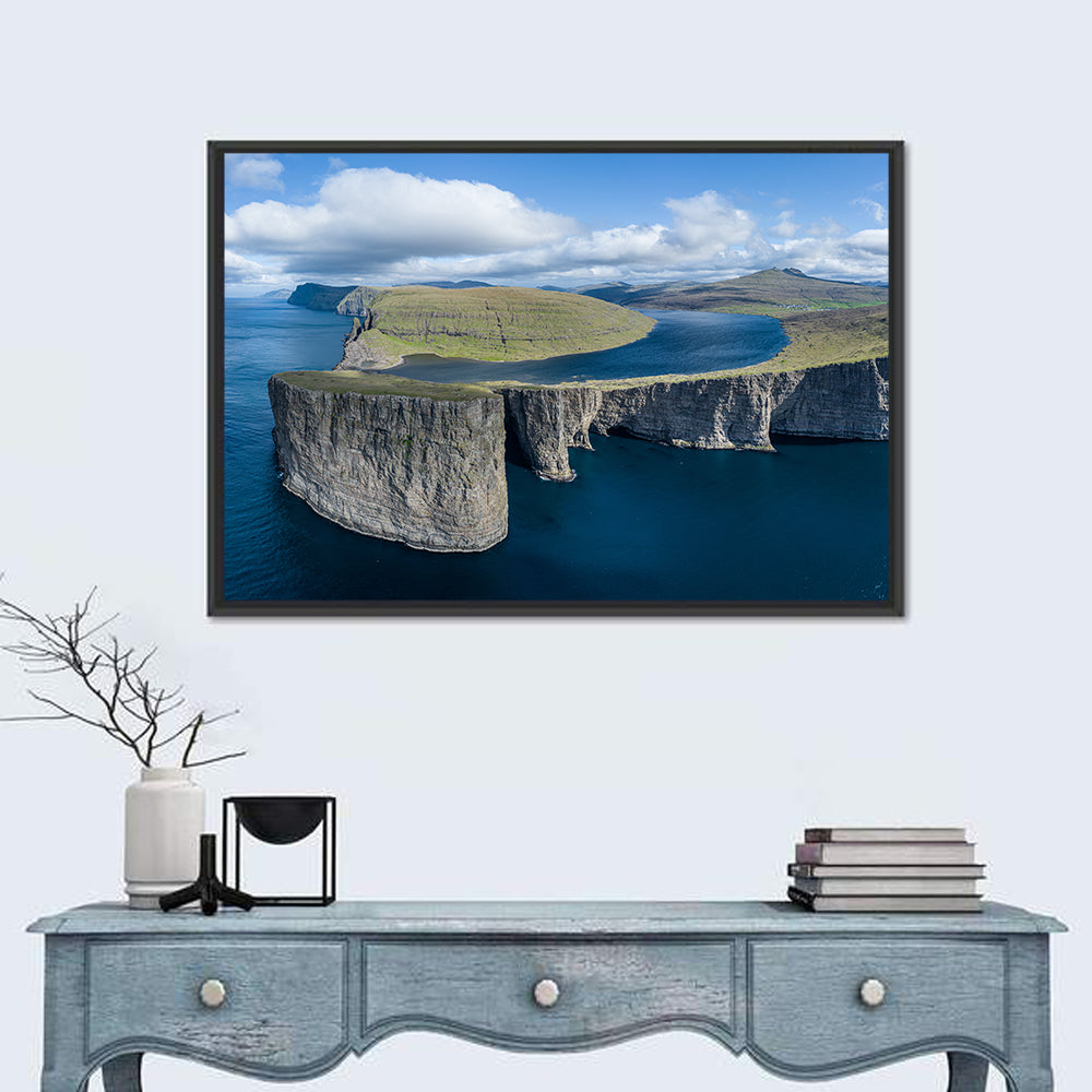 Sørvágsvatn Lake and Tralanipan Cliffs Wall Art