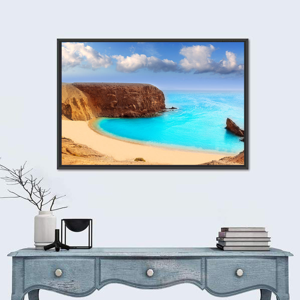 El Papagayo Beach Lanzarote Wall Art in a room, landscape