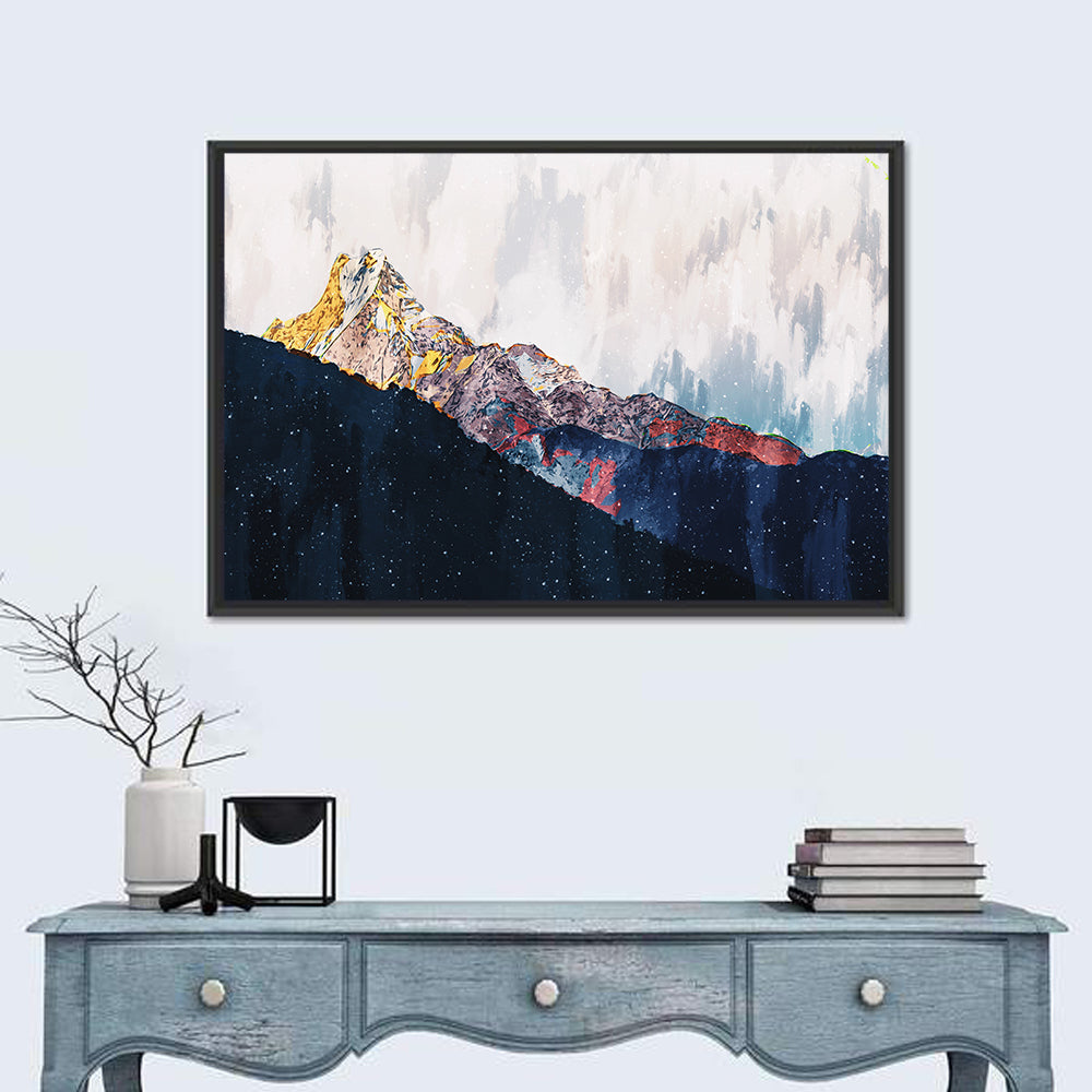 Textured Mountain Peaks Wall Art