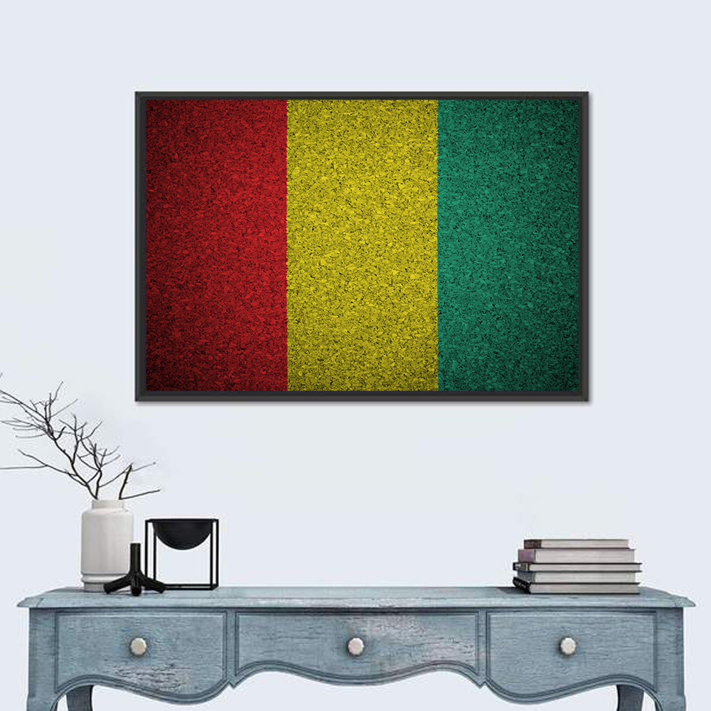 Textured Guinean Flag Wall Art