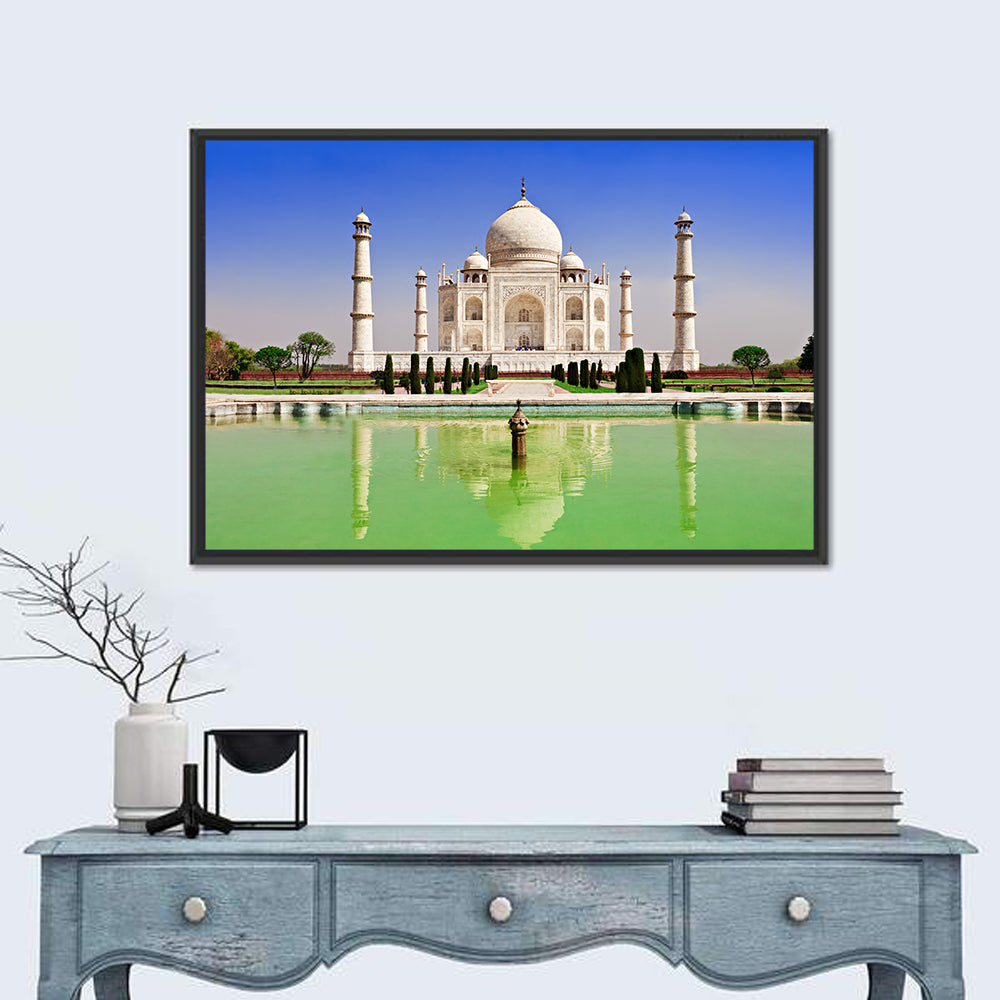 Taj Mahal Day Reflection Wall Art