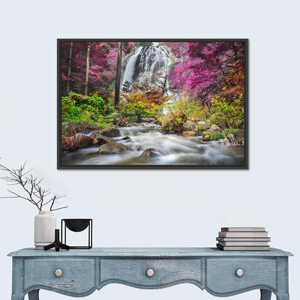 Klonglan Waterfall Wall Art in a room, landscape