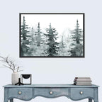 Snowy Pine and Spruce Forest Wall Art