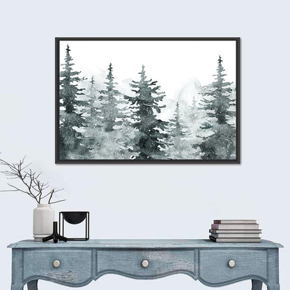 Snowy Pine & Spruce Trees Artwork Wall Art