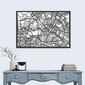 Berlin City Map Wall Art