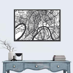 Moscow City Map Wall Art