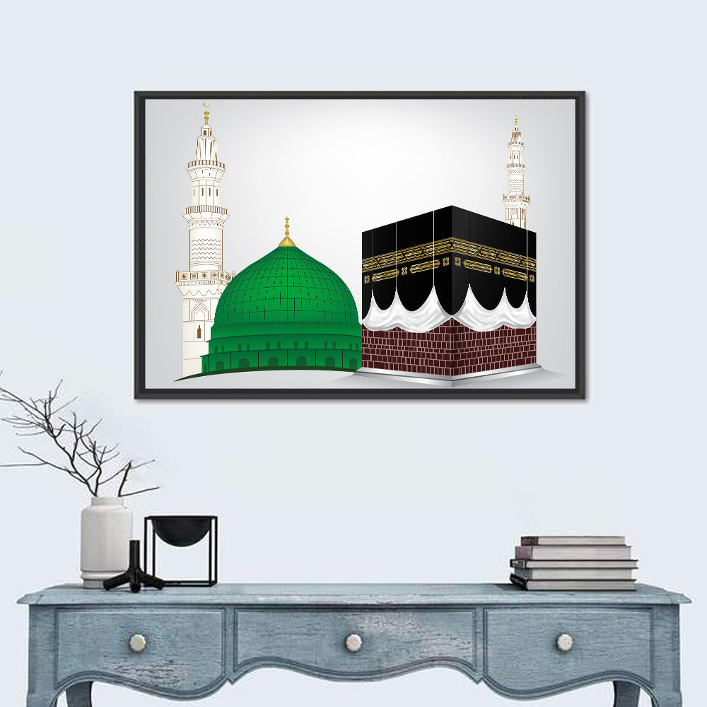 Masjid Al Haram and Masjid E Nabawi Wall Art