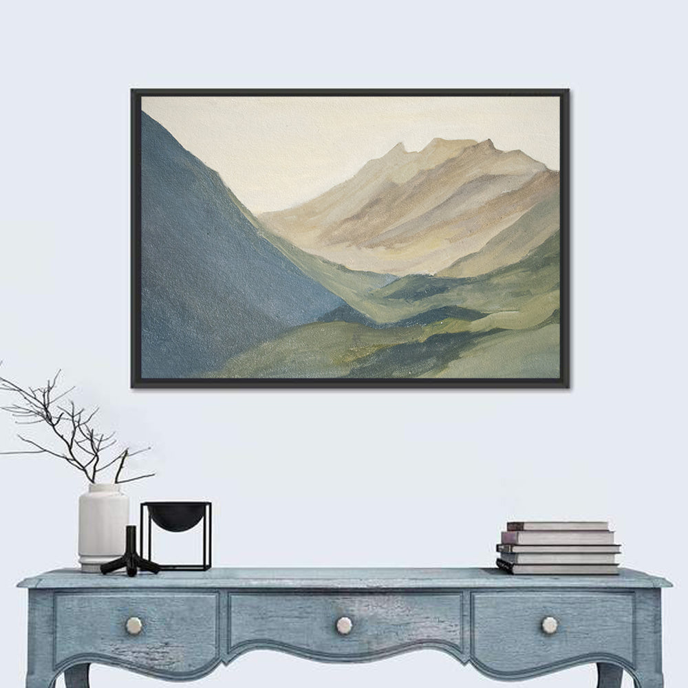 Dawn Over Layered Mountains Wall Art