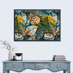 Tropical Monstera Palm Pattern Wall Art