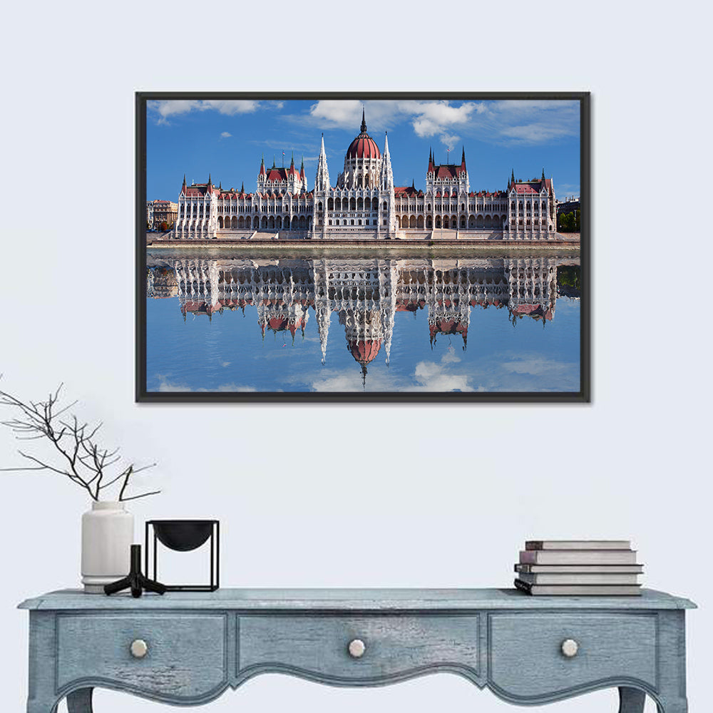 Hungarian Parliament Dome Reflection Wall Art