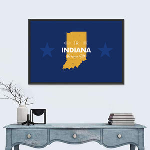 Indiana City Map Wall Art