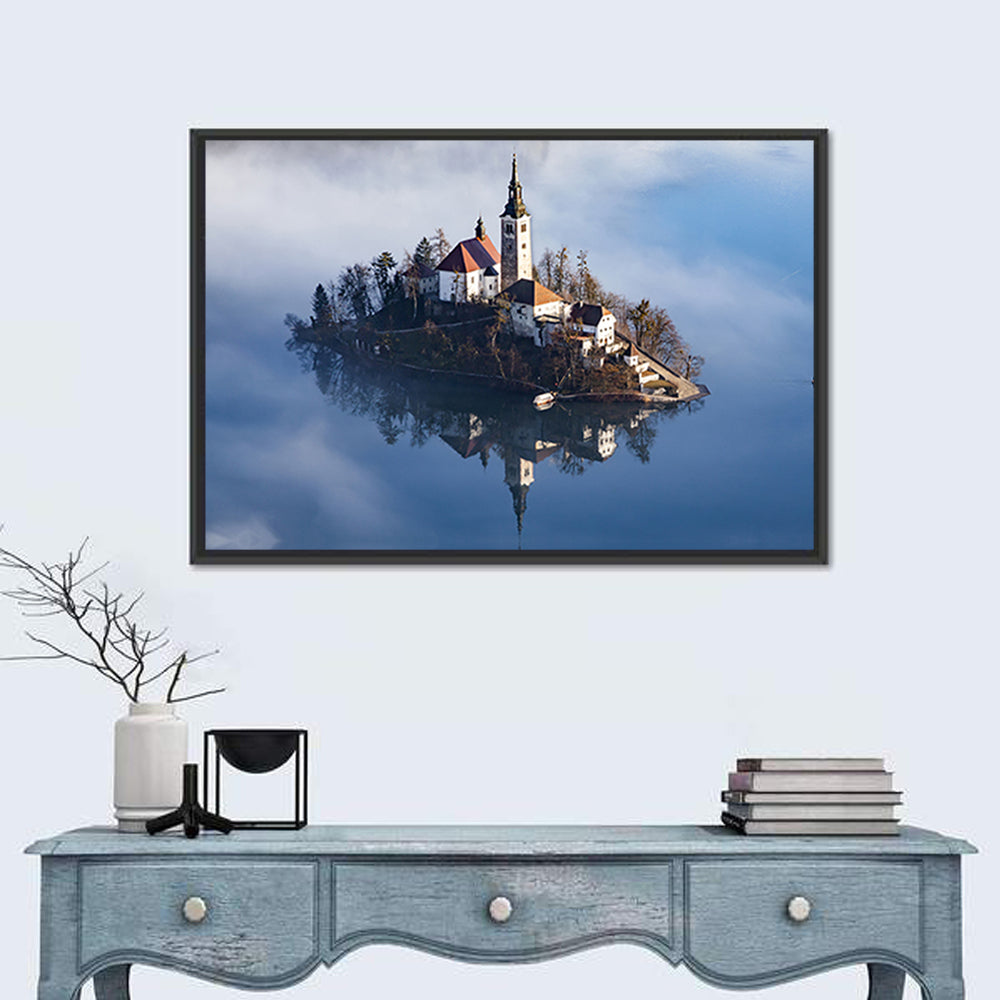 Bled Island Morning Fog Wall Art