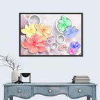 Layered Floral Circles Wall Art