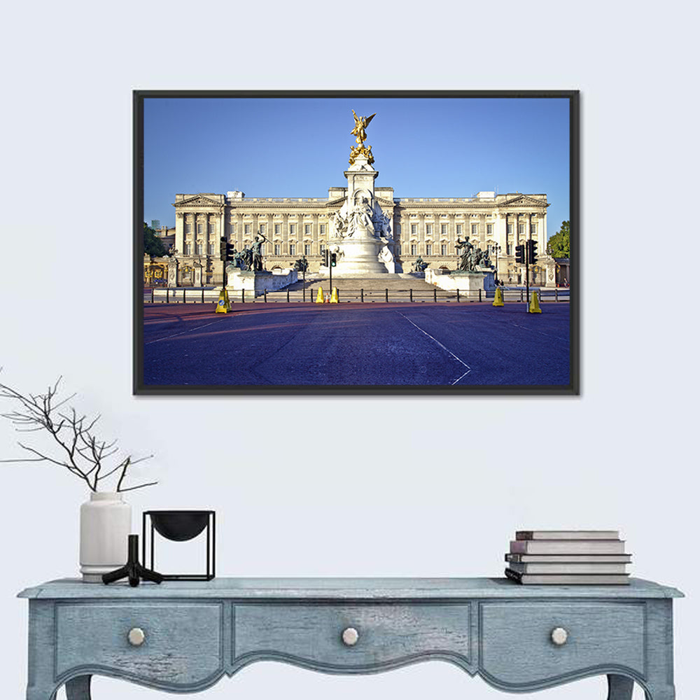 Buckingham Palace and Victoria Memorial Wall Art in a room, landscape